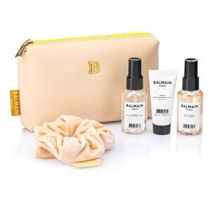 BALMAIN HAIR Limited Edition Cosmetic Bag Gift Set Cream NEW $149